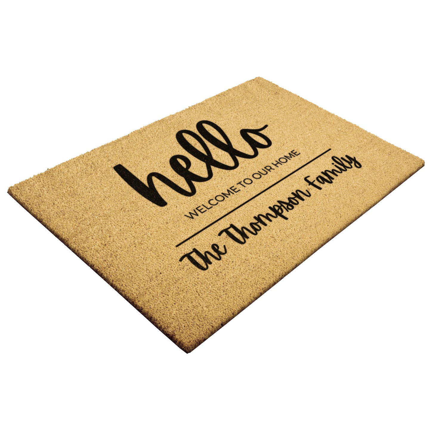 Custom Outdoor Housewarming Gift, Personalized Family Name Mat, Wedding Gift, Welcome Mat - Trails & Tails Supply Co.